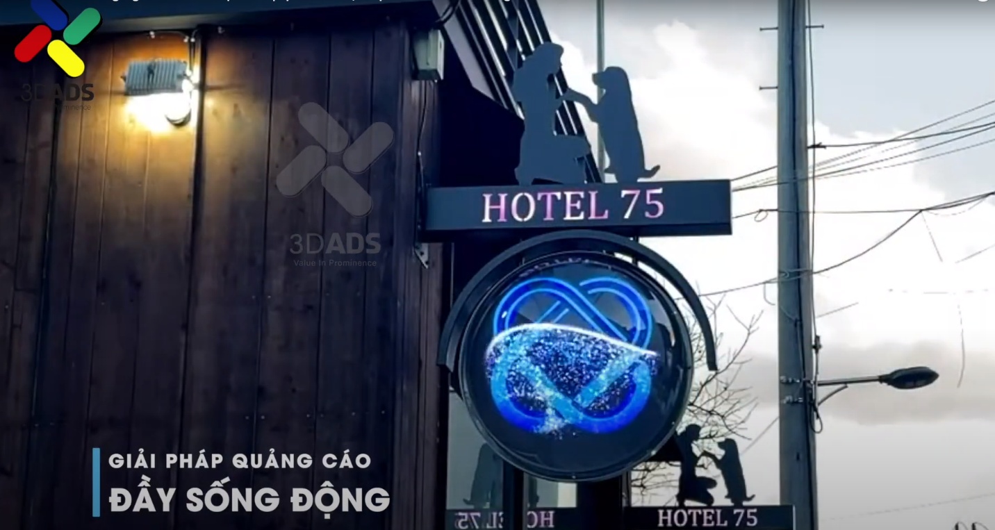 Ứng dụng quạt đèn LED Hologram làm biển quảng cáo